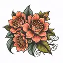 January February June october birth flower tattoo design idea