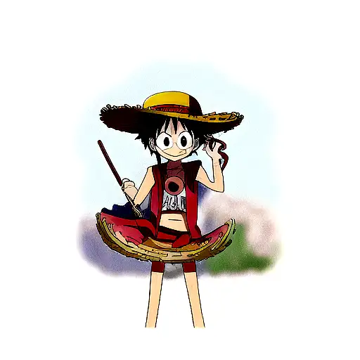 luffy straw hat  tattoo design idea
