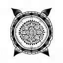 mandala turtle tattoo design idea