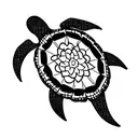 mandala turtle tattoo design idea