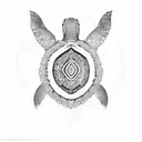 mandala turtle tattoo design idea