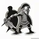 matching gladiators tattoo design idea