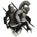 matching gladiators tattoo design idea