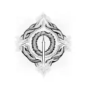 A mesmerizing blackwork design featuring the burning bush intertwined with biblical scriptures tattoo design idea