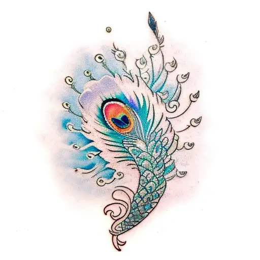 Bespoke Body Art — Peacock feather for Sarah. #peacock...