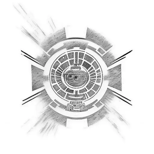 jedi logo black and white mixed with the millenium falcon tattoo design idea