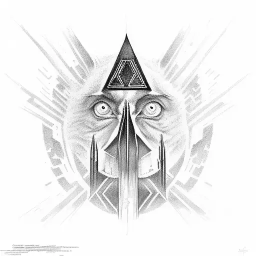 jedi logo black and white mixed with falcon milenary tattoo design idea