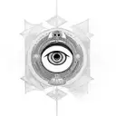 horus eye mixed with life key tattoo design idea