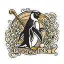 penguins professional golfer   tattoo design idea