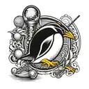 penguins professional golfer   tattoo design idea