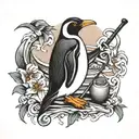penguins professional golfer   tattoo design idea