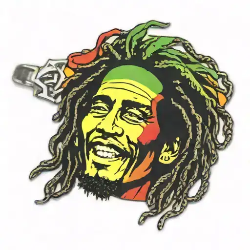 bracelet bob marley with colors representing tattoo design idea