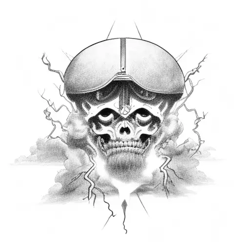 god and lightning romans 12:19 underneath  tattoo design idea