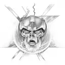 god and lightning romans 12:19 underneath  tattoo design idea