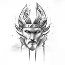 god and lightning romans 12:19 underneath  tattoo design idea