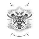 totem pole with lion cub, black widow spider, butterfly, mouse, and orca.  tattoo design idea