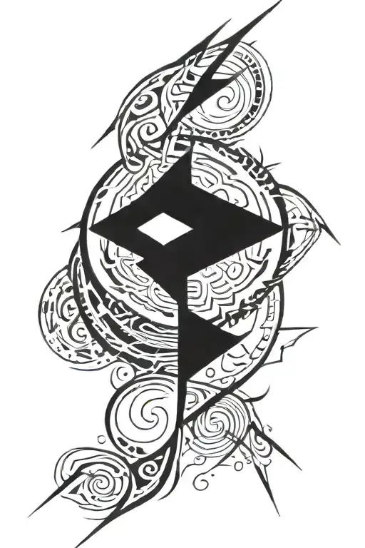 thunder lightning tattoo design idea