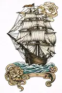 CLIPPER SHIP tattoo design idea