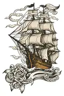 CLIPPER SHIP tattoo design idea