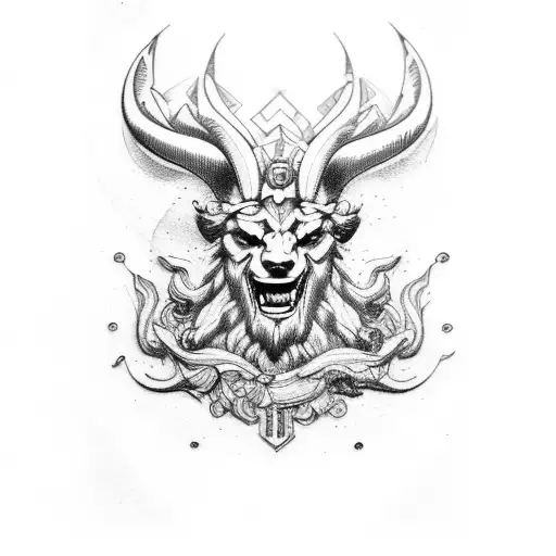zeus sit in olympus tattoo design idea