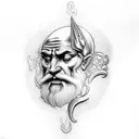 zeus and hades tattoo design idea