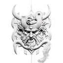 zeus and hades tattoo design idea