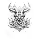 zeus sit in olympus tattoo design idea