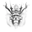 zeus sit in olympus tattoo design idea