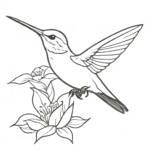 humming-bird tattoo design idea