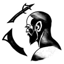 Kratos and his weapons tattoo design idea