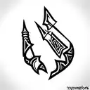 Kratos and his weapons tattoo design idea