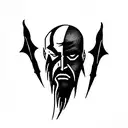 Kratos and his weapons tattoo design idea