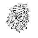 no regrets, just lessons learned in the shape of a heart tattoo design idea