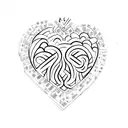 no regrets, just lessons learned in the shape of a heart tattoo design idea