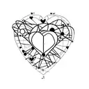 no regrets, just lessons learned in the shape of a heart tattoo design idea