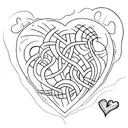no regrets, just lessons learned in the shape of a heart tattoo design idea
