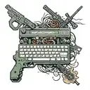 W A S D keys on the gaming computer keyboard along with a game counter strike reference tattoo design idea