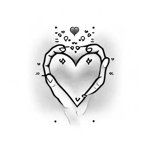 A simple, continuous line forming a heartbeat pattern, with a small heart shape in the middle tattoo design idea