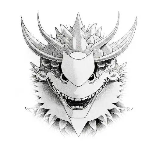 dragão Haku do filme a viagem de Chihiro do Studio ghibli tattoo design idea