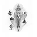 Dagger tattoo design idea