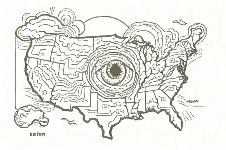 mom eye of the storm   tattoo design idea