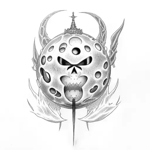 behelit plus ulquiorra from bleach anime tattoo design idea
