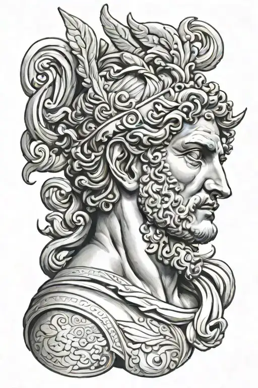 apollo greek god tattoo design idea
