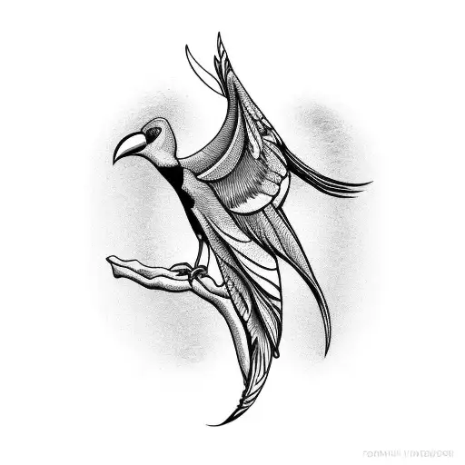Bird of Paradise tattoo design idea