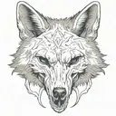 coyote skull tattoo design idea