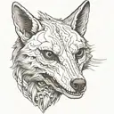 coyote skull tattoo design idea