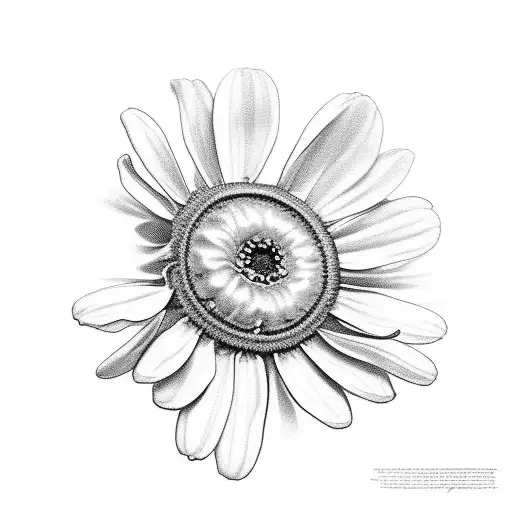 daisy and sweetpeas tattoo design idea