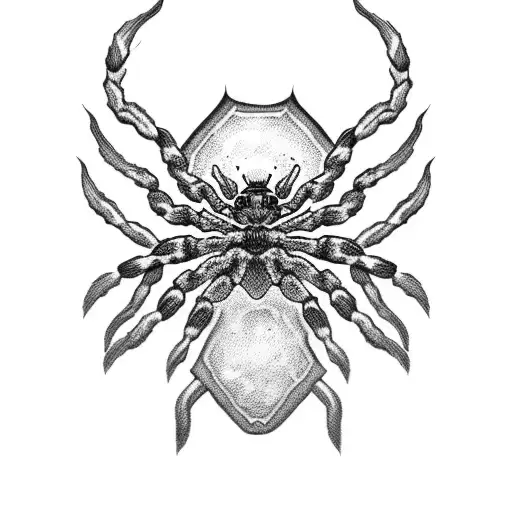 spider of venom back tattoo design idea