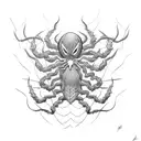 venom vs spiderman  tattoo design idea