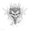 Prometheus holding fire tattoo design idea